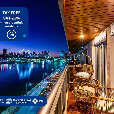 Family Apartment With Puente De La Mujer View In Puerto Madero Buenos Aires Exterior photo